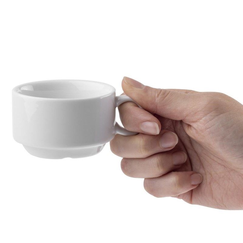 Olympia Whiteware stapelbare espressokopjes 8,5cl