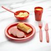 Plato Crystallon 23 cm rojo