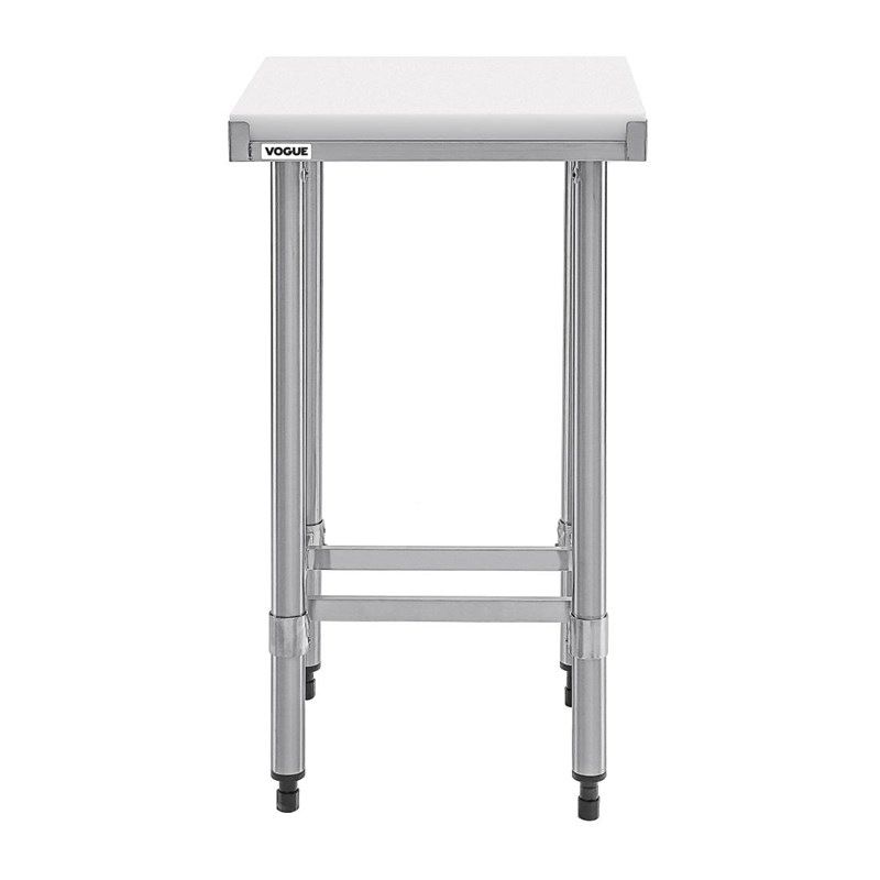 Mesa de corte Vogue de acero inoxidable con tabla de cortar HDPE 50 cm