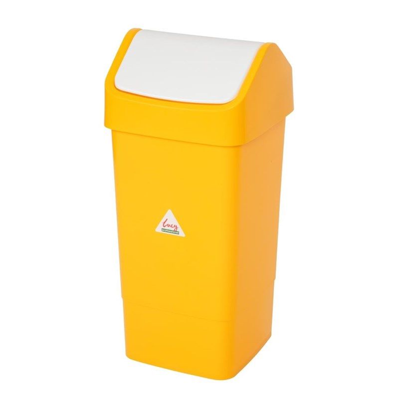 Poubelle SYR avec couvercle pivotant jaune