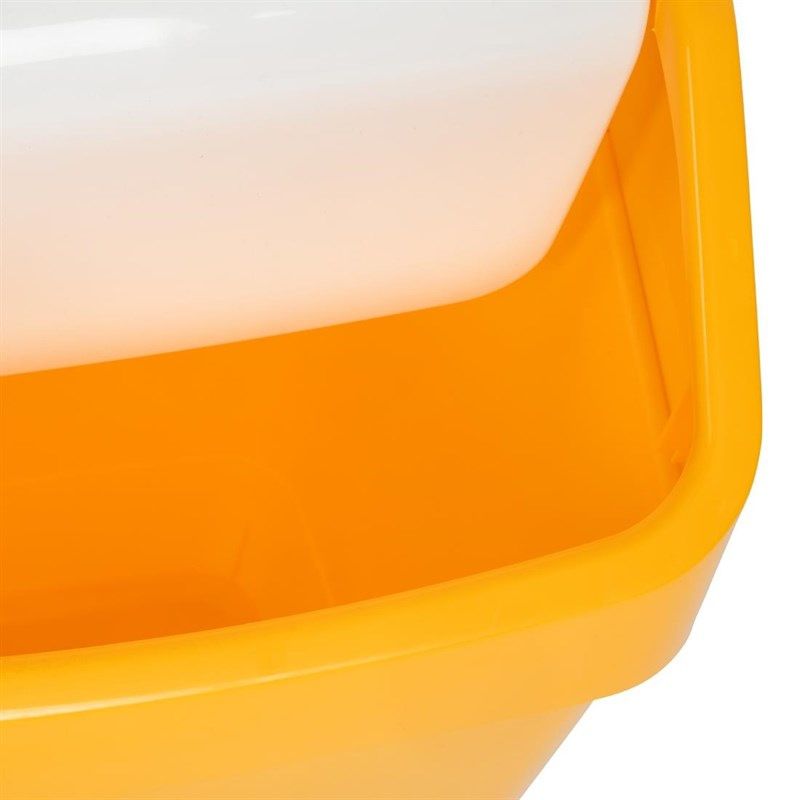 Poubelle SYR avec couvercle pivotant jaune