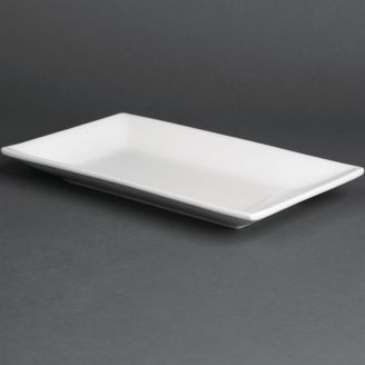 Plat de service rectangulaire Olympia Whiteware 25 x 15 cm