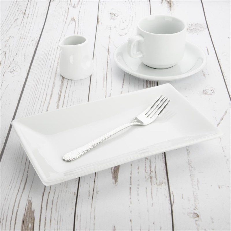 Olympia Whiteware rektangul&auml;r serveringsfat 25 x 15 cm