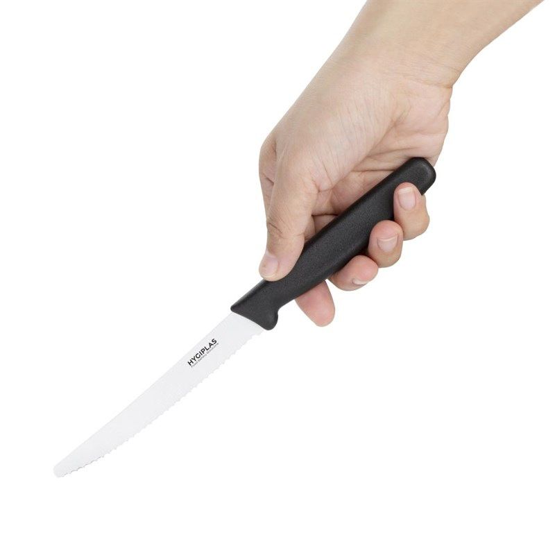 Hygiplas gekarteld tomatenmes 10cm zwart