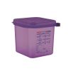 Araven GN1 / 6 caja de alimentos alerg&eacute;nicos de silicona con tapa 2.6L