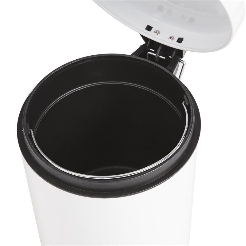 Bolero white pedal bin 5l