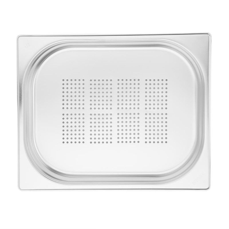 Vogue acero inoxidable perforado GN1 / 2 gastronorm contenedor 40mm