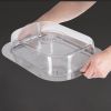 Recipiente rectangular de acero inoxidable con tapa