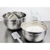 Vogue stainless steel bowl with silicone bottom 5ltr