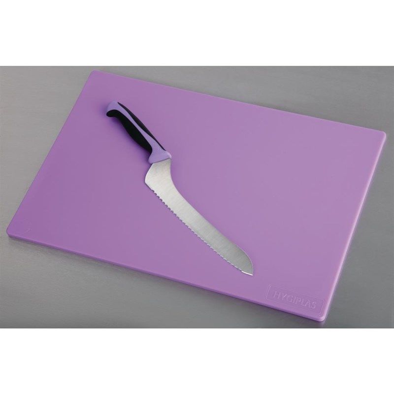 Deska do krojenia Hygiplas LDPE fioletowa 450x300x12mm