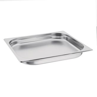 Vogue Acero inoxidable GN2 / 3 gastronorm contenedor 20mm