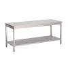Gastro M rustfrit st&aring;l arbejdsbord med underhylde 85x180x70cm