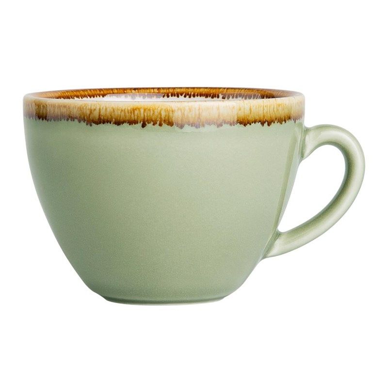Olympia Kiln tazas de capuchino verde musgo 23cl