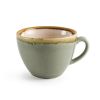 Olympia Kiln tazas de capuchino verde musgo 23cl
