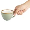 Olympia Kiln tazas de capuchino verde musgo 23cl