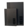 Carpeta de men&uacute; de seguridad Trendy A5 negro