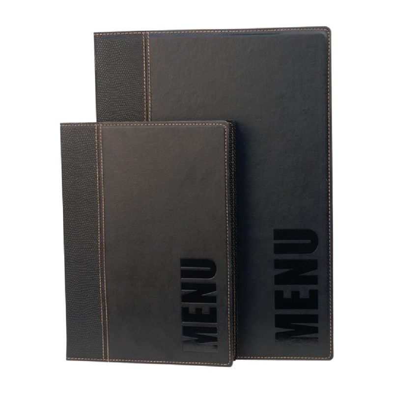 Carpeta de men&uacute; de seguridad Trendy A5 negro