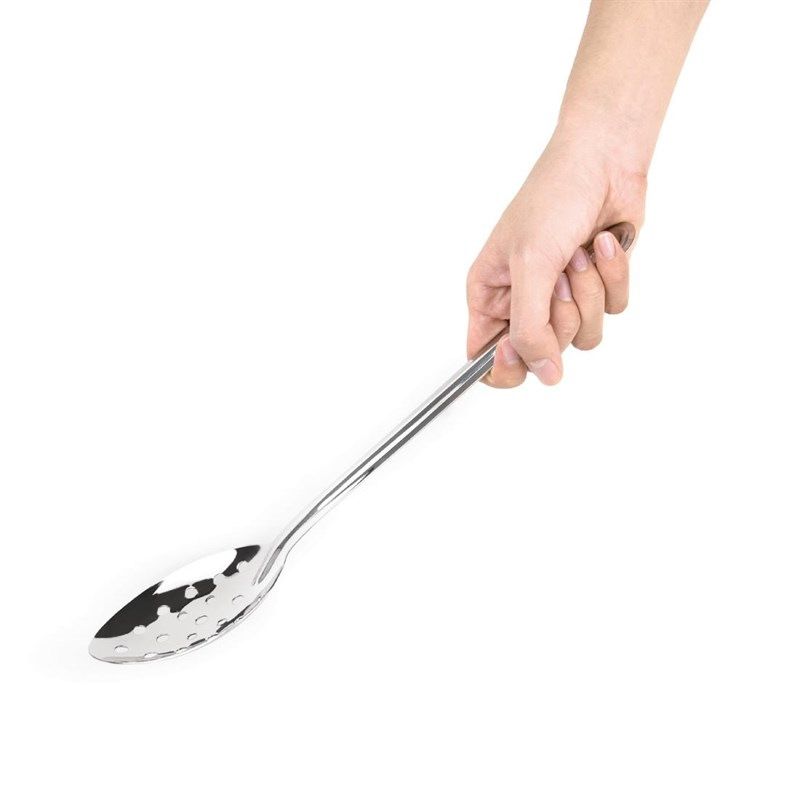 Vogue Cuchara de servicio perforada de acero inoxidable 33 cm