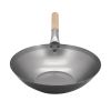 Vogue zacht stalen wok met platte bodem 330 mm