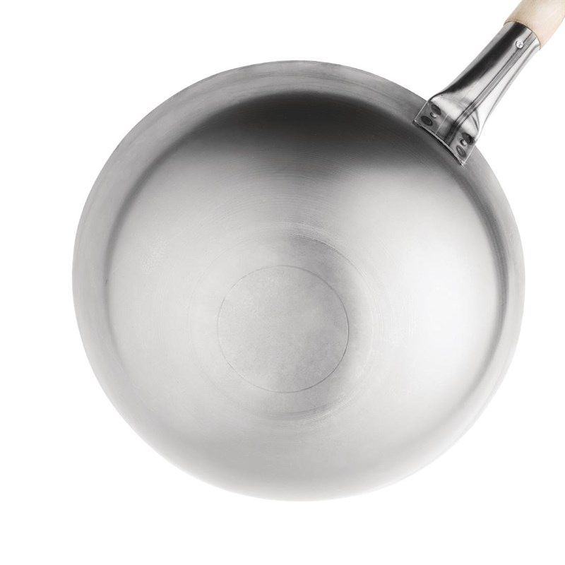 Vogue zacht stalen wok ronde basis 356 mm