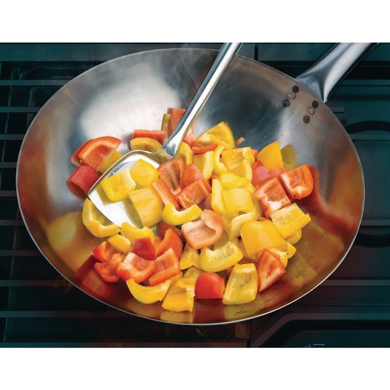 Vogue zacht stalen wok ronde basis 356 mm