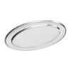 Bol de service ovale en acier inoxydable Olympia 20 cm