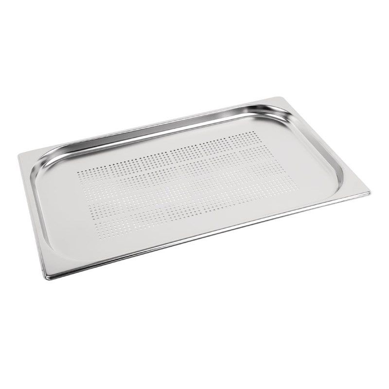 Vogue RVS Geperforeerde 1/1 Gastronorm Pan 20 mm