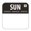 Etichette alimentari Vogue Sunday con codice colore nero