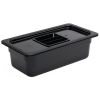 Contenedor gastronorm policarbonato Vogue negro GN1 / 3 100mm