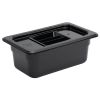 Contenedor gastronorm policarbonato Vogue negro GN1 / 4 100mm