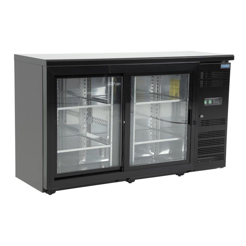 Polar U-series bar display with 2 sliding doors