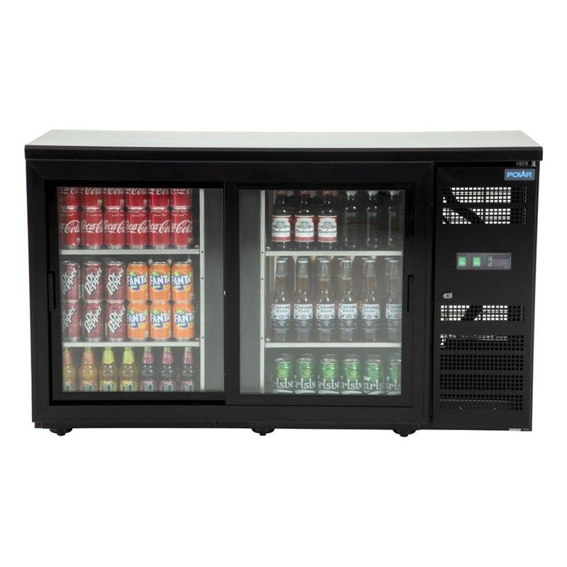 Polar U-series bar display with 2 sliding doors