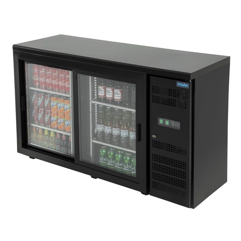 Polar U-series bar display with 2 sliding doors