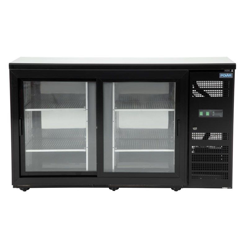 Polar U-series bar display with 2 sliding doors