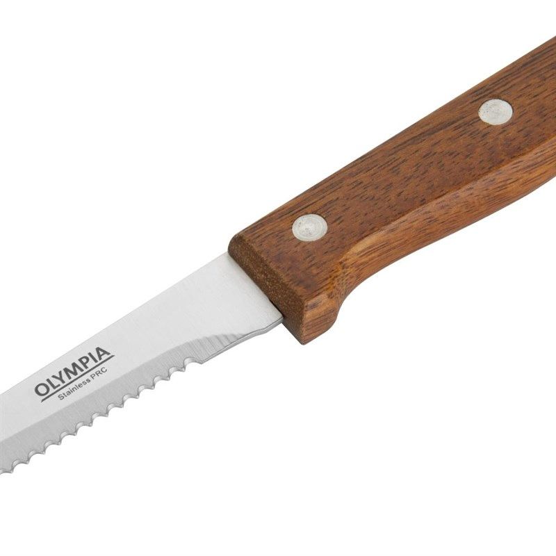 Olympia steak knife with wooden handle