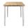 Bolero cuadrado de fresno y mesa de aluminio 70 cm.