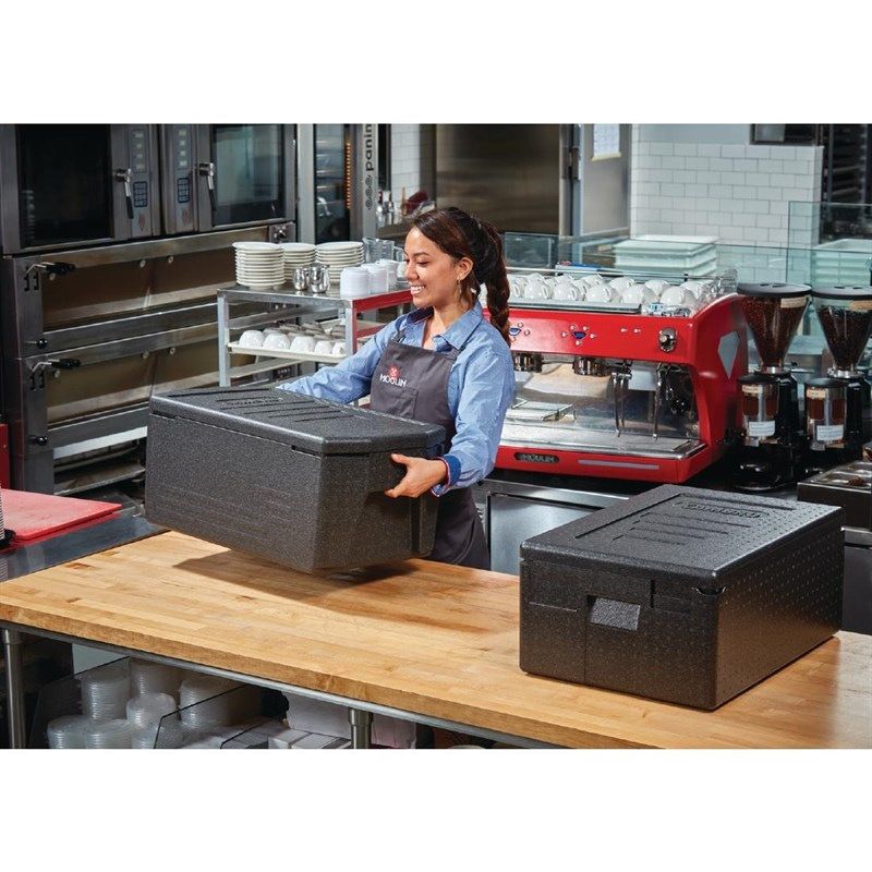 Contenant alimentaire isotherme Cambro Cam GoBox 46L avec grandes poign&eacute;es