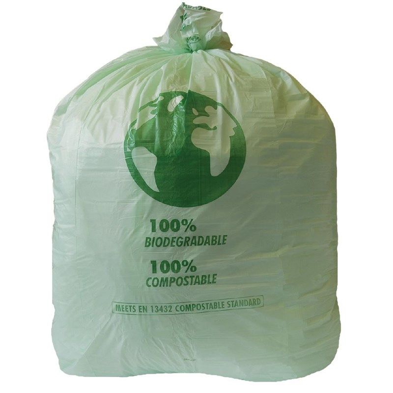 Jantex Sacos de lixo compost&aacute;veis verdes 90L (20 pe&ccedil;as)