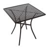Bolero square steel bistro table black 70cm