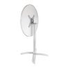 Mesa redonda Bolero con tapa abatible de acero inoxidable 60 cm