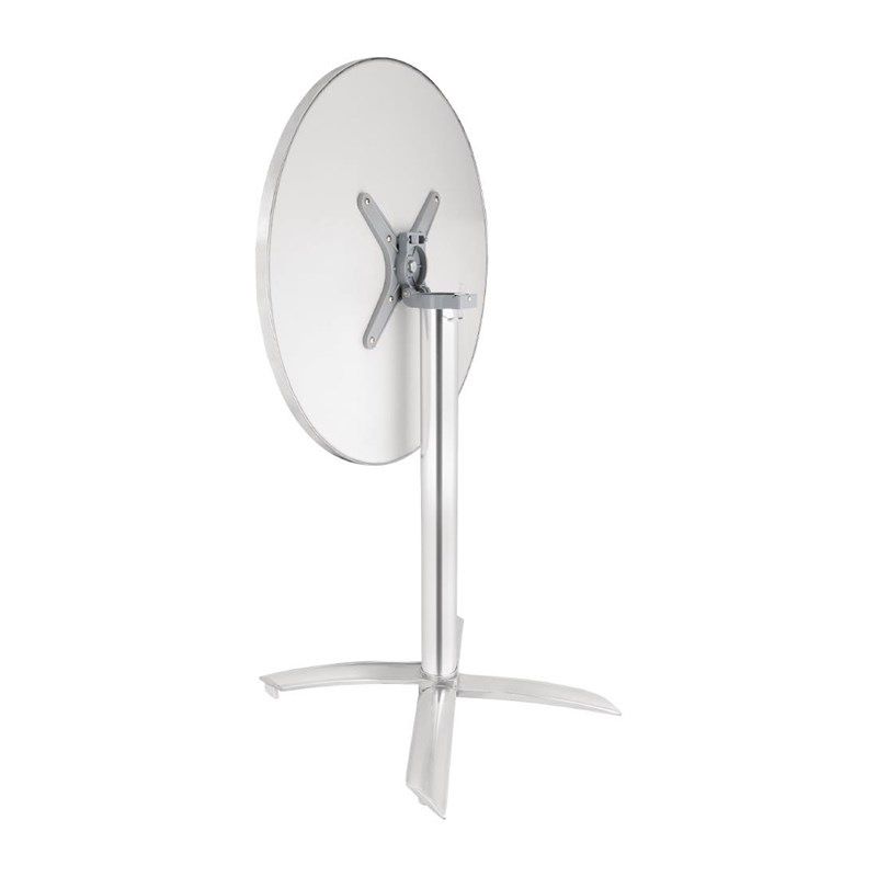 Mesa redonda Bolero con tapa abatible de acero inoxidable 60 cm