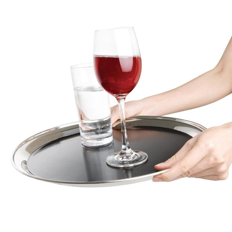 Olympia RVS antislip dienblad rond