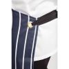 Whites halterschort blauw-wit gestreept met zak