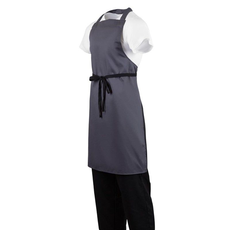 Whites halterschort polyester-katoen grijs