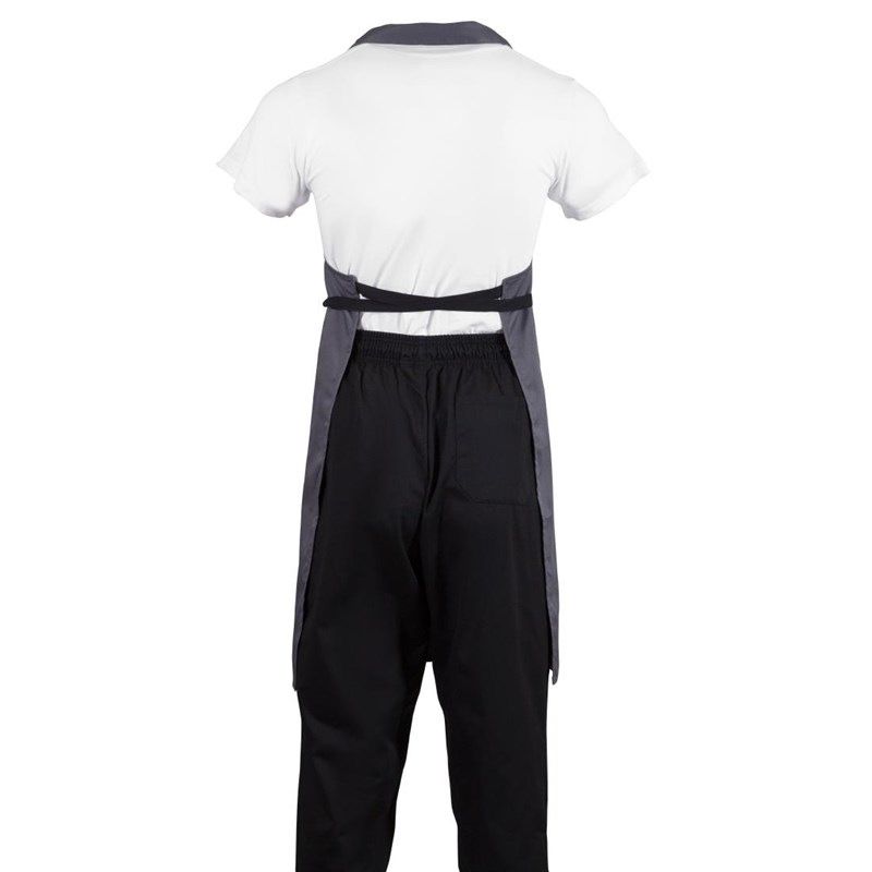 Whites halterschort polyester-katoen grijs