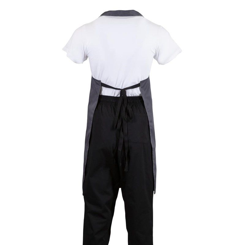 Whites halterschort polyester-katoen grijs