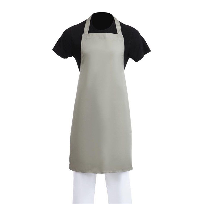 Whites halterschort polyester-katoen olijfgroen