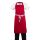 Whites halterschort polyester-katoen rood
