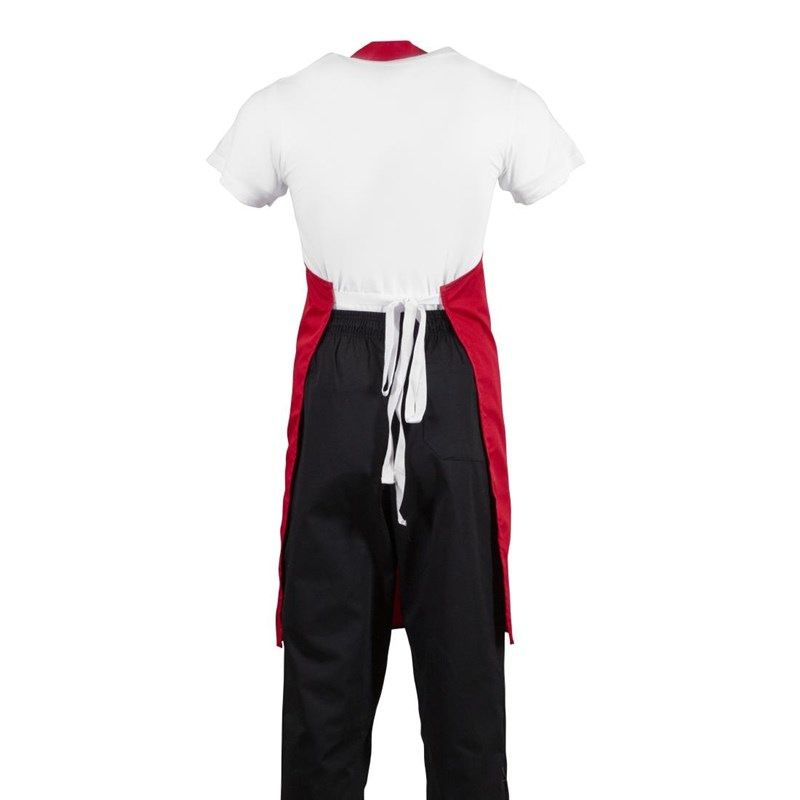 Whites halterschort polyester-katoen rood