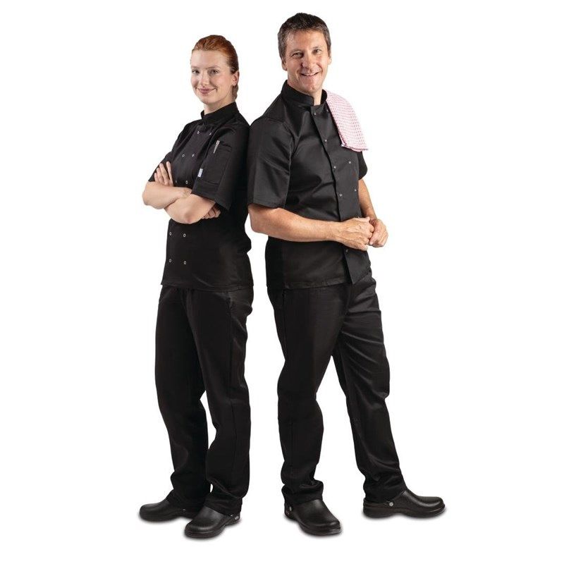 Whites Chefs Clothing Whites Vegas koksbuis korte mouw zwart